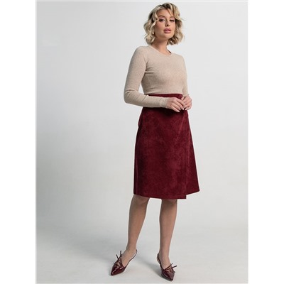 Юбка вельветовая Эрис (бургунди) Ю15193-25М