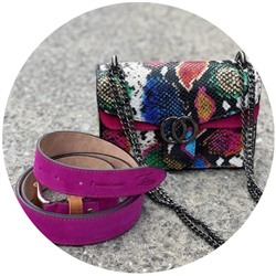 AB.Z · Pelle · 21-36 (510)+Ab.Zapatos Pelle cinturon (140) Magenta
