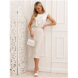 Блузка со складками без рукавов