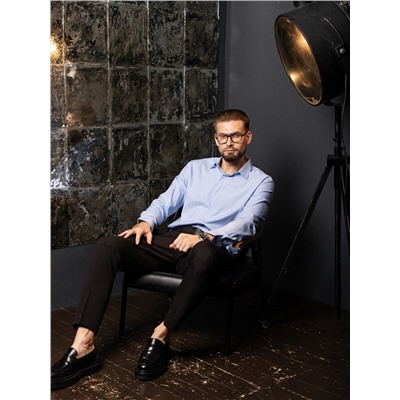 006J Мужская рубашка JenTa голубой