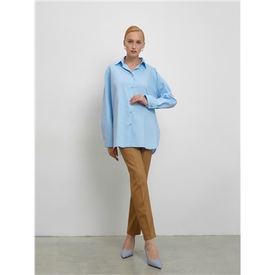 Голубая рубашка oversize