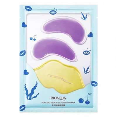 BIOAQUA Маска для губ + патчи под глаза (экстракт периллы и мёда (3г*2 + 8г))