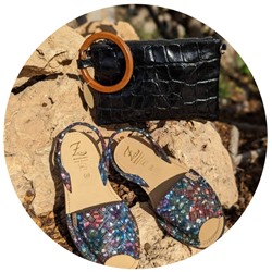 AB.Zapatos · 320-95 · azul+Pelle PULSERA Negro АКЦИЯ