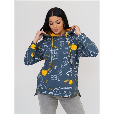 884 Туника "оранжевые смайлики"