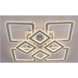 Стационарный светильник / LED-люстра потолочная. Цвет: хром (452W / 630*630*120)" / LED white + yellow3000K~6500K / K26025Cr/4+4 / уп 1