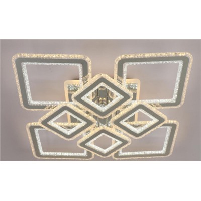 Стационарный светильник / LED-люстра потолочная. Цвет: хром (452W / 630*630*120)" / LED white + yellow3000K~6500K / K26025Cr/4+4 / уп 1