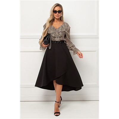 Юбка чёрная на запах Эмбер №3