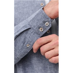 Рубашка д/р лен F111-0450-1 jeans