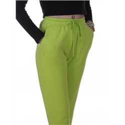 2619 LT. GREEN Брюки спортивные утепленные женские (85% хлопок, 10% полиэстер, 5% спандекс)