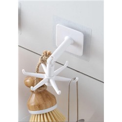 Крючок настенный самоклеющийся / HJ006white /уп 200/ белый