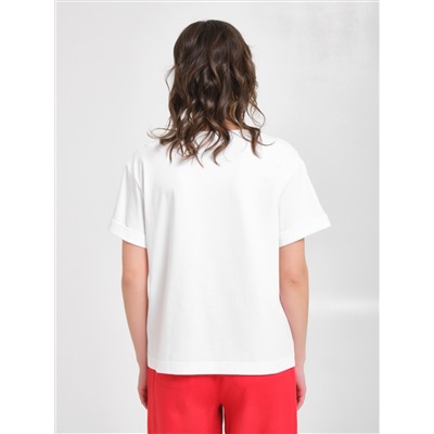 Футболка белая с принтом