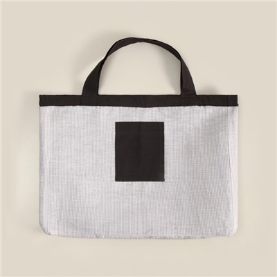 Сумка из льна двухсторонняя SL HOME Linear bag, 67×35 см, 50% лён, 50% хлопок, 180 г/м2