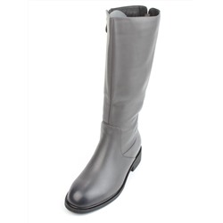 02-FI920-2M DK. GRAY Сапоги зимние женские (натуральная кожа, байка, натуральный мех)