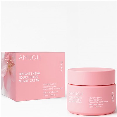 AMIJOLI Ночной питальный крем для лица с экстрактом сакуры и транексановой кислотой 50 мл