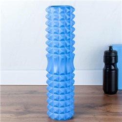 Ролик массажный спортивный Woohooo SPIKE 45x14/ голубой/уп10