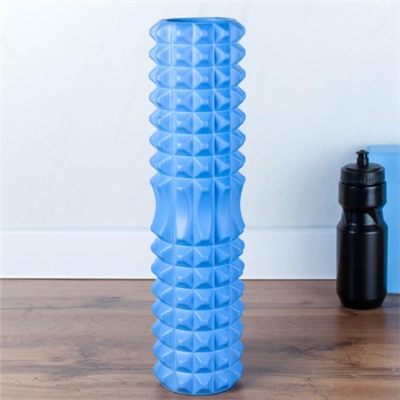 Ролик массажный спортивный Woohooo SPIKE 45x14/ голубой/уп10