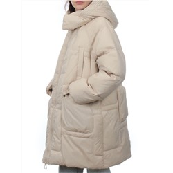 3061 BEIGE Пуховик зимний женский (80% пух, 20% перо)