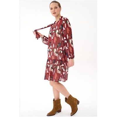 Платье Нежный акцент  – 2 (красный)