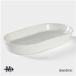 Блюдо Magistro Urban, 450 мл, 24×13.7×2.7 см, овальное, фарфор, белое