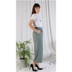 Женские летние брюки Брюки кюлоты лен шалфей