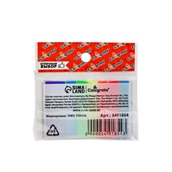 Блок-закладка с липким краем, 8 цветов по 20 штук, 8×45 мм, флуоресцентные, пластиковые