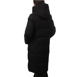 6813 BLACK Пальто зимнее женское (200 гр. холлофайбер)
