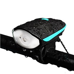 Фонарь передний COMIRON "EASY" корпус: ABS; свет: CREE XPG, 250lm; аккумулятор 1200 mAh, USB, сигнал 140Дб, влагозащищённый, синий. АКЦИЯ /уп 60/120/