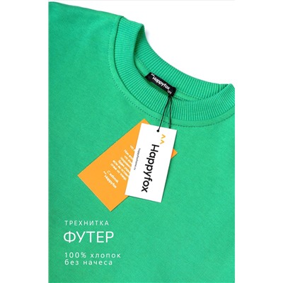 Костюм для девочки оверсайз из футера трехнитки Happyfox