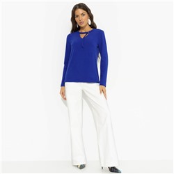 Блуза из трикотажа-лапша, Неисчерпаемый талант (спелая голубика)