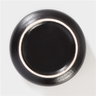 Набор соусников на деревянной подставке Magistro «Галактика», 4 предмета: 3 соусника 100 мл, подставка 33×9×5 см, фарфор, чёрный