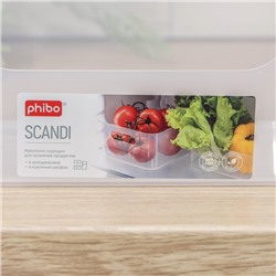 Корзина для хранения Scandi, 3,1 л, 24×17×9 см, прозрачная