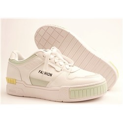 Море (Fashion) T882-3Z Кеды бел иск кожа