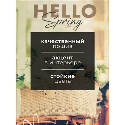 Полотенце «Этель» Hello, 40×73 см, 100% хлопок, саржа 190 г/м²