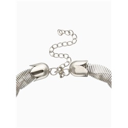 Чокер «Кручёный Обруч», цвет серебро