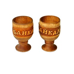 Рюмка дерево/береста Байкал 70*40мм