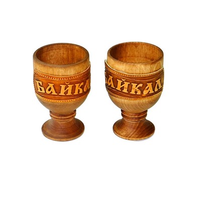 Рюмка дерево/береста Байкал 70*40мм