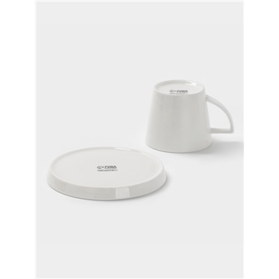 Чайная пара Magistro White Snow, 270 мл, фарфор, белая
