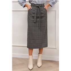 Юбка серая в клетку Скания №3