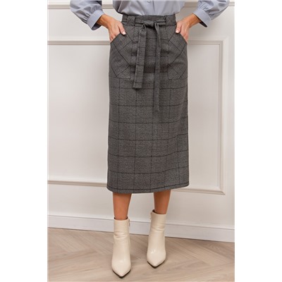 Юбка серая в клетку Скания №3