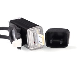 Фонарь передний COMIRON "FR18" корпус: алюминий +ABS свет CREE XPG LED 350m; аккум: 3.7V 2000 mAh USB влагозащищённый, индикация заряда /уп 120/