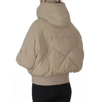 H24-033 BEIGE Куртка пуховая зимняя женская (пух)