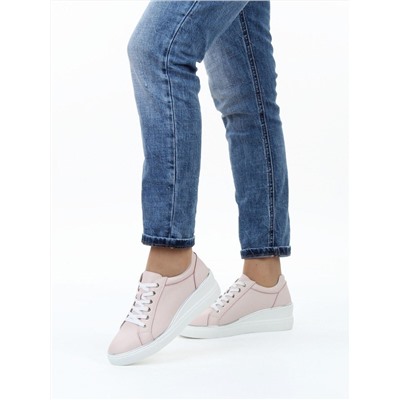 03-YD270-3 PINK Полуботинки спортивные женские (натуральная кожа)