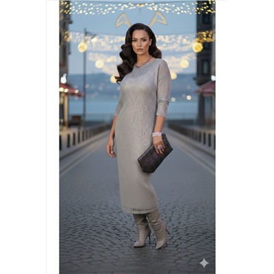 Комбинация, платье Vittoria Queen 27703 серебристый