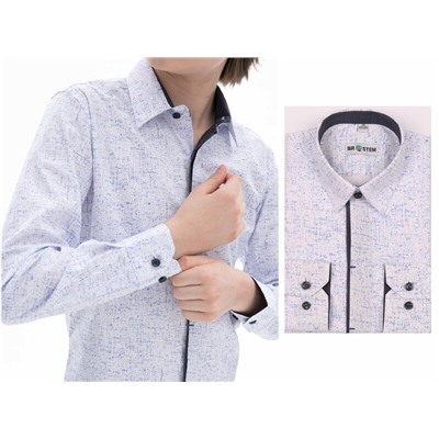 1123-1HLDd** Рубашка детская приталенная стрейч Brostem д/р