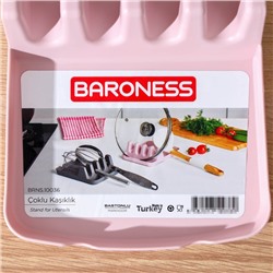 Подставка для крышек и кухонных принадлежностей BARONESS, 14×18×5 см, пластик, МИКС