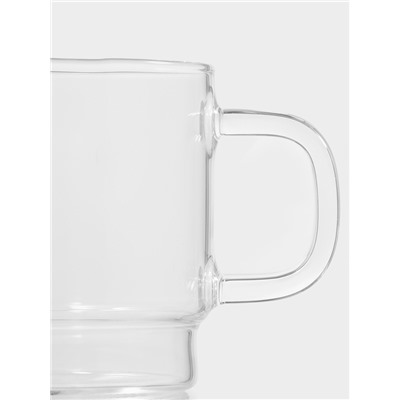 Кружка Magistro «Боттом», 450 мл, 9.5×8 см штабелируемая, боросиликатное стекло, прозрачная