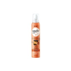 Keratin+ жидкий Шелк Пена для укладки волос сверхсильной фиксации Восстановление и Зеркальный блеск 200мл Внутренний код программы: 67146361