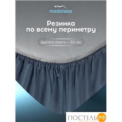 MEDSLEEP ВЕРНЕР Простыня на резинке 160х200+30, 1 пр., хл./сатин серый