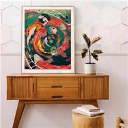 Картина по номерам «Японская гравюра», с подрамником, 40×50 см, 21 цвет