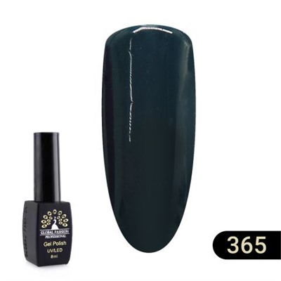 Гель лак Global Fashion BLACK ELITE 365, 8 мл